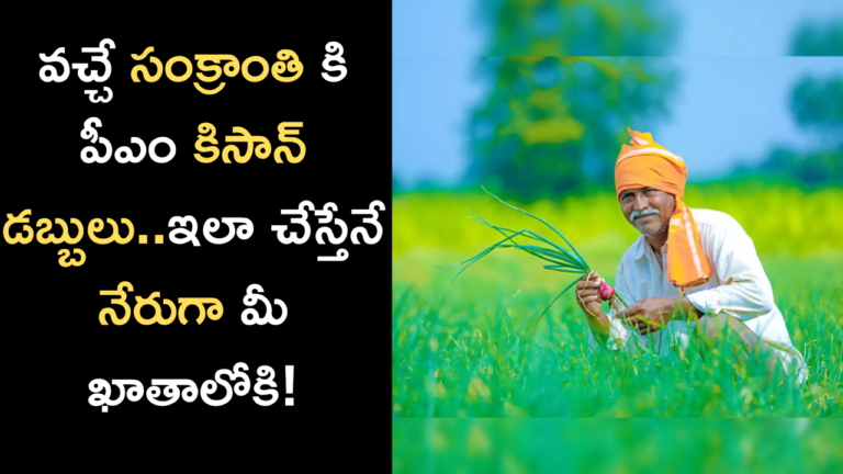 PM Kisan money for next Sankranthi If you do this, you will go directly into your account!