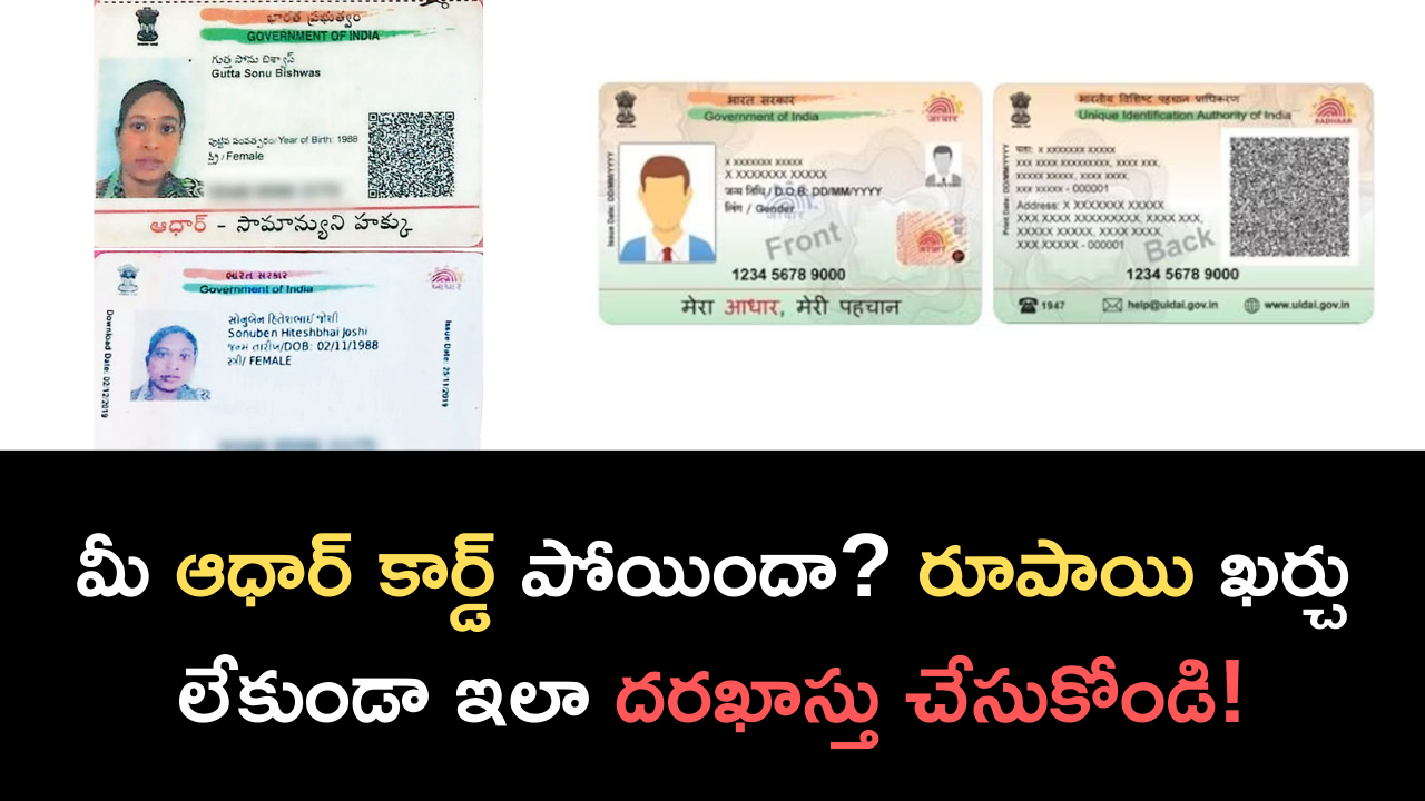 Lost your Aadhaar Card Apply like this without spending a rupee